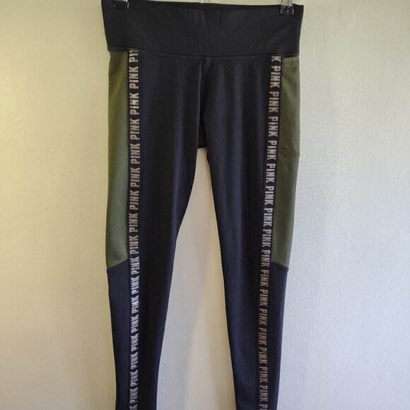 PINK Victoria's Secret Pants - PINK Victoria's Secret Cozy Fleece Lined Leggings Logo Ribbon Activewear  Small